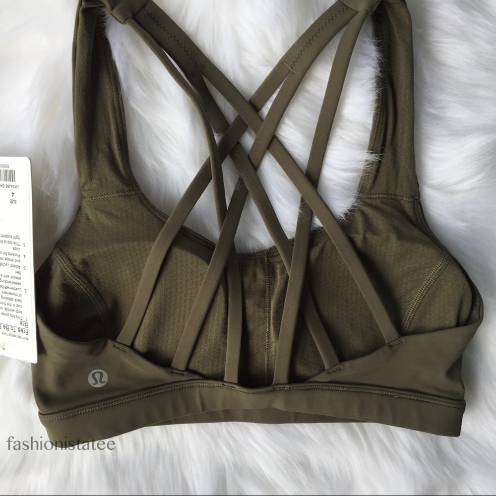 NWT SAGE GREEN LULULEMON FREE TO BE SERENE BRA - Picture 2 of 4